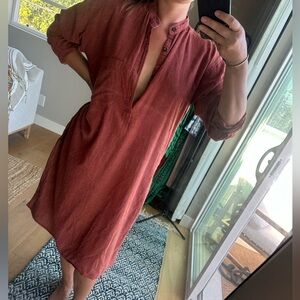 Rust Red Tunic Dress